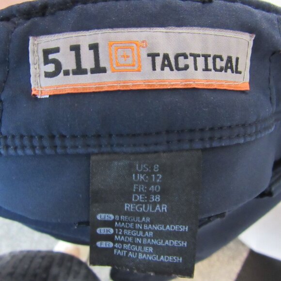5.11 Tactical Navy Blue Work Pants Women's 8 Pocket Straight Leg EMS Outdoor - Picture 5 of 6